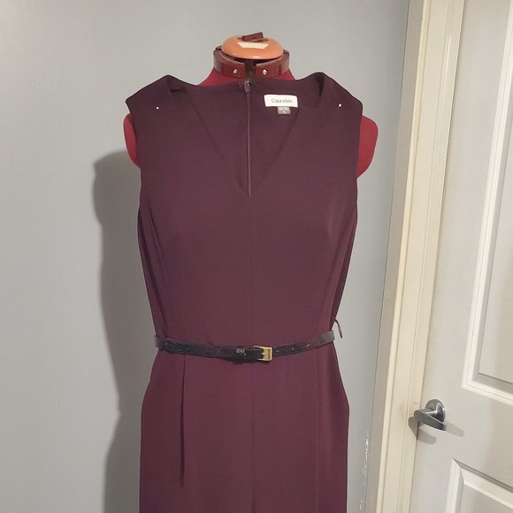 Calvin Klein plum jumpsuit. Size 8 - Picture 2 of 5